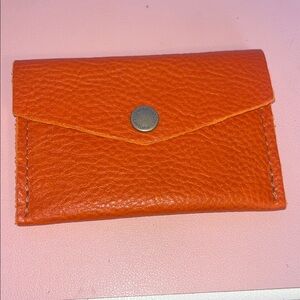 Portland Leather Goods Orange Leather Lovebug Wallet